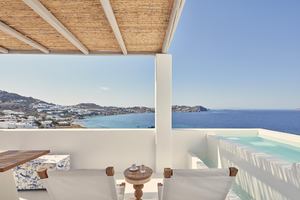 Katikies Mykonos - Superior Kamer met jacuzzi Zeezicht Katikies Mykonos - Superior Kamer met jacuzzi Zeezicht