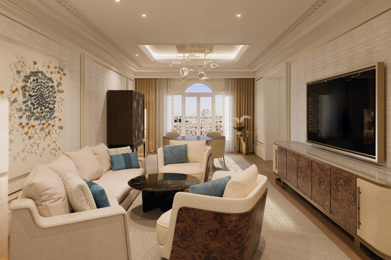 Emirates Palace, Mandarin Oriental - Suite Zeezicht