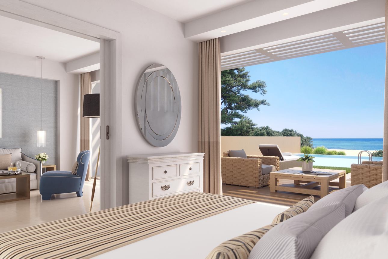 Ikos Dassia - 1-bedroom Beachfront Deluxe Suite private pool