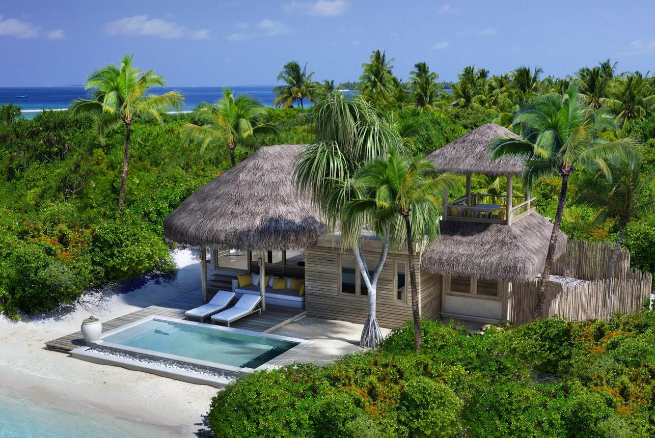 Six Senses Laamu - 4-bedroom Ocean Beach Villa Pool
