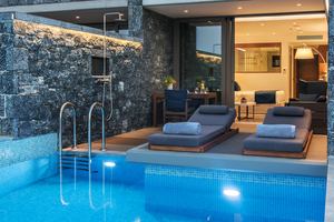 Nana Princess Suites, Villas & Spa - Deluxe Junior Suite Pool Front Zeezicht met verwarmd privé zwembad