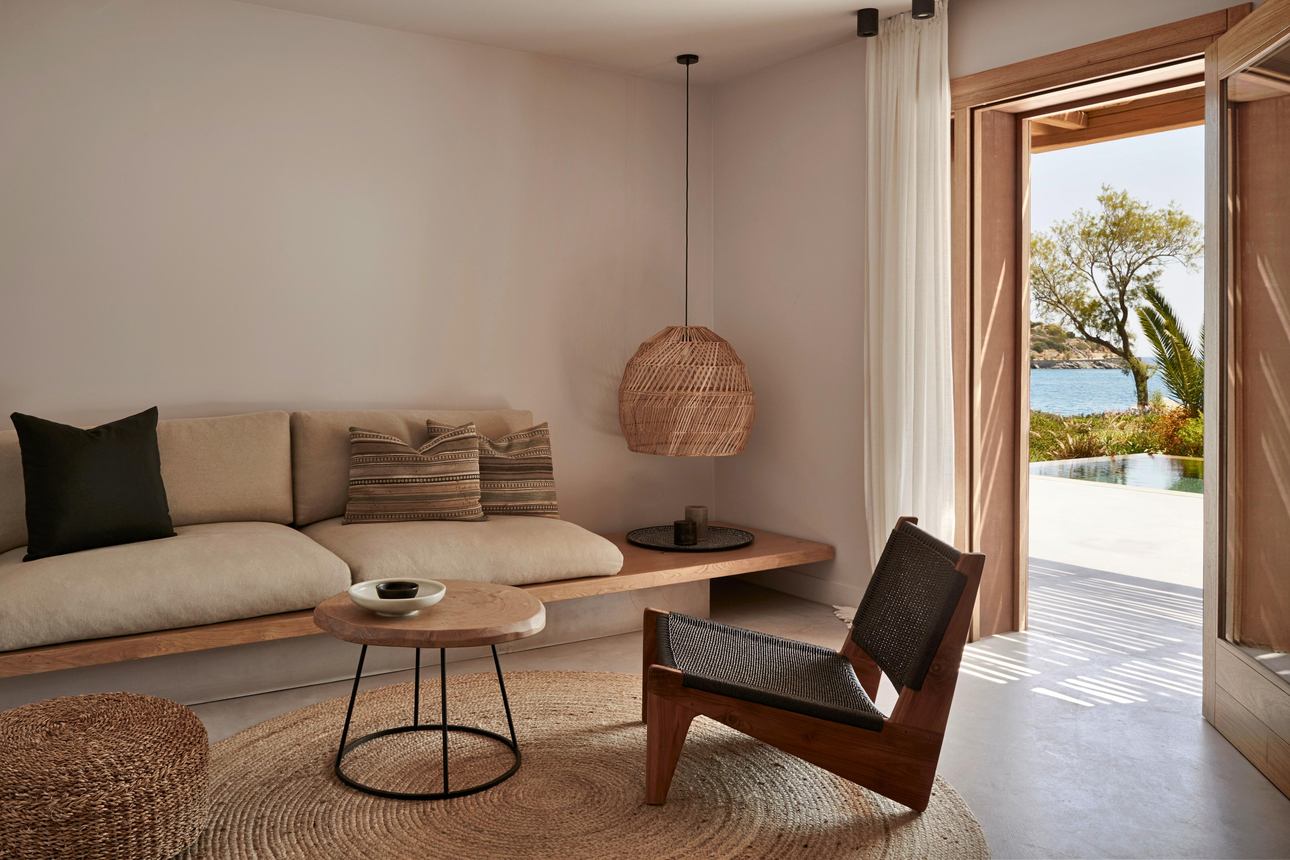 Minos Beach Art`Otel - 2-bedroom Seafront Villa with private pool