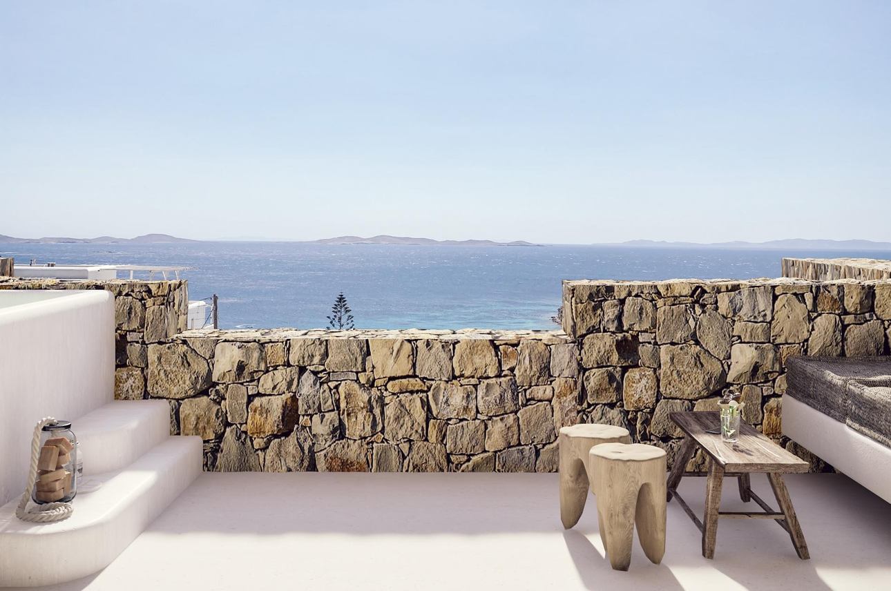 Habitat Mykonos All Suite Hotel - Junior Suite Zeezicht jacuzzi