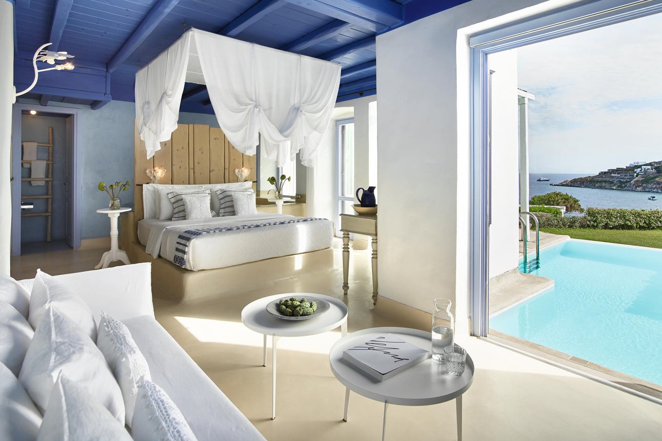 Mykonos Blu, Grecotel Exclusive resort - Endless Blu on the waterfront with private pool