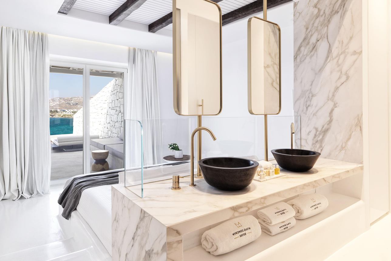 Mykonos Earth Suites - Junior Suite Privé zwembad Zeezicht