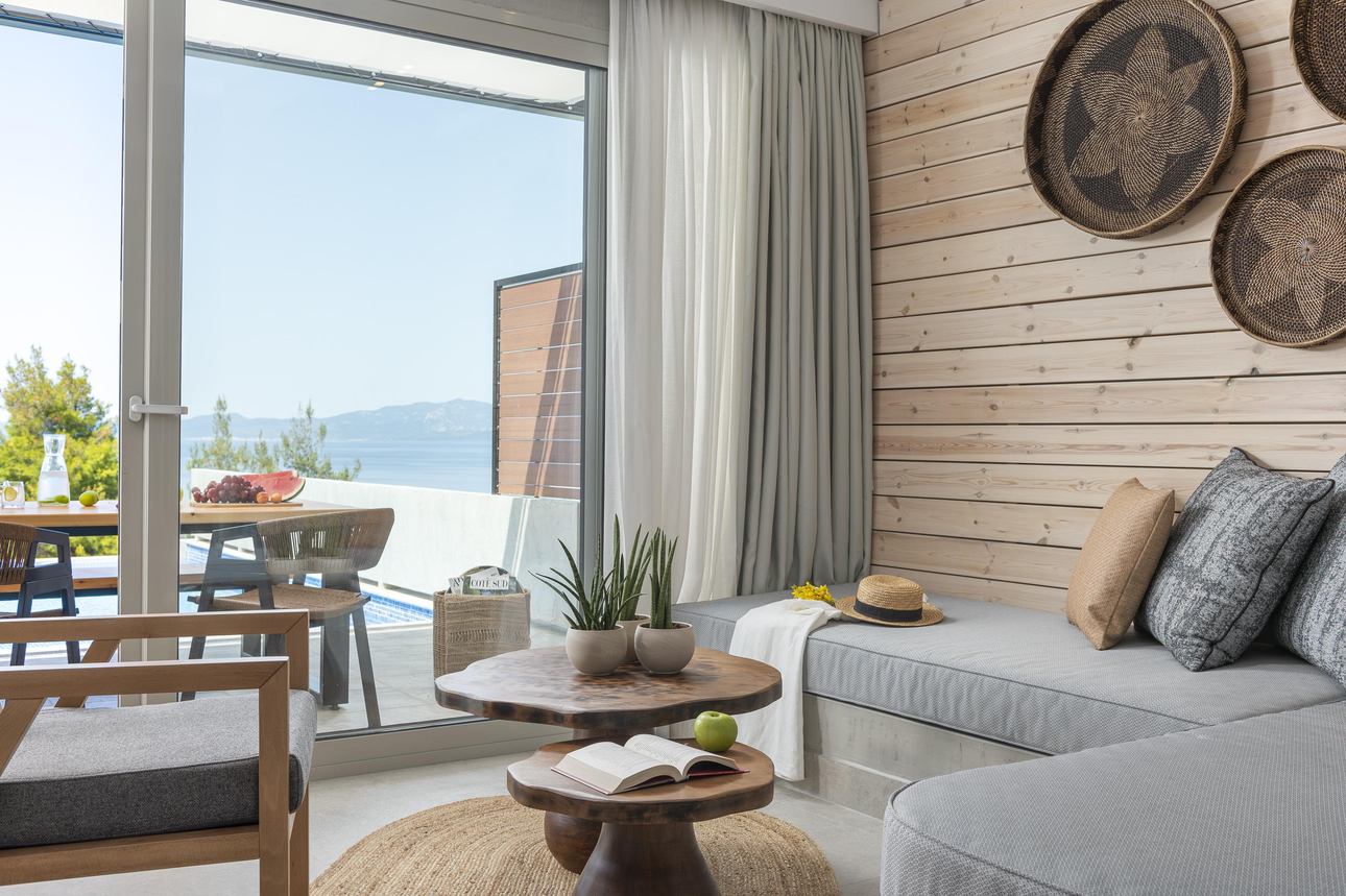 Villa D' Oro  - Duplex Suite Sea View Private Pool heated