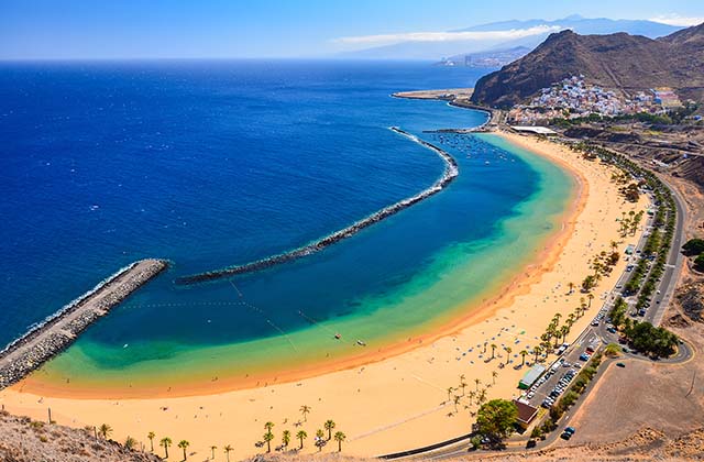 Mooie uitnodigende stranden op Tenerife